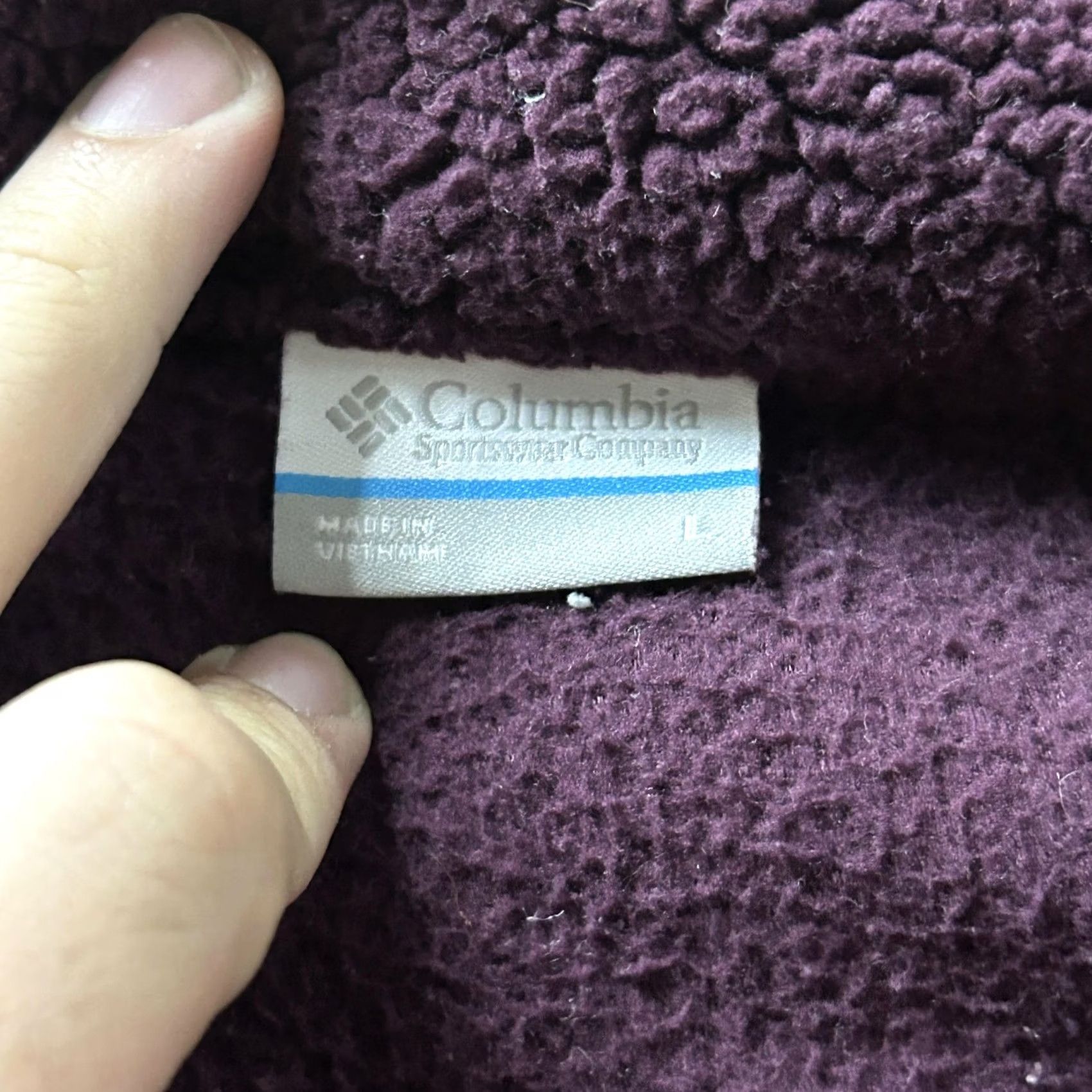 Vintage Columbia Fleece Jacket Womens Large Purple Full Zip Pockets Casual Outdoor Size L / US 10 / IT 46 - 3 Thumbnail