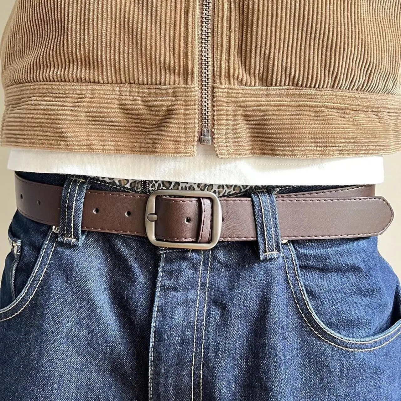 Jewelry vintage brown american western simple design belt Size ONE SIZE - 6 Thumbnail
