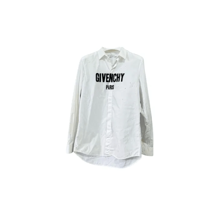 Givenchy Givenchy Paris Holey Long-Sleeve Shirt Size US XXS / EU 40 - 1 Thumbnail