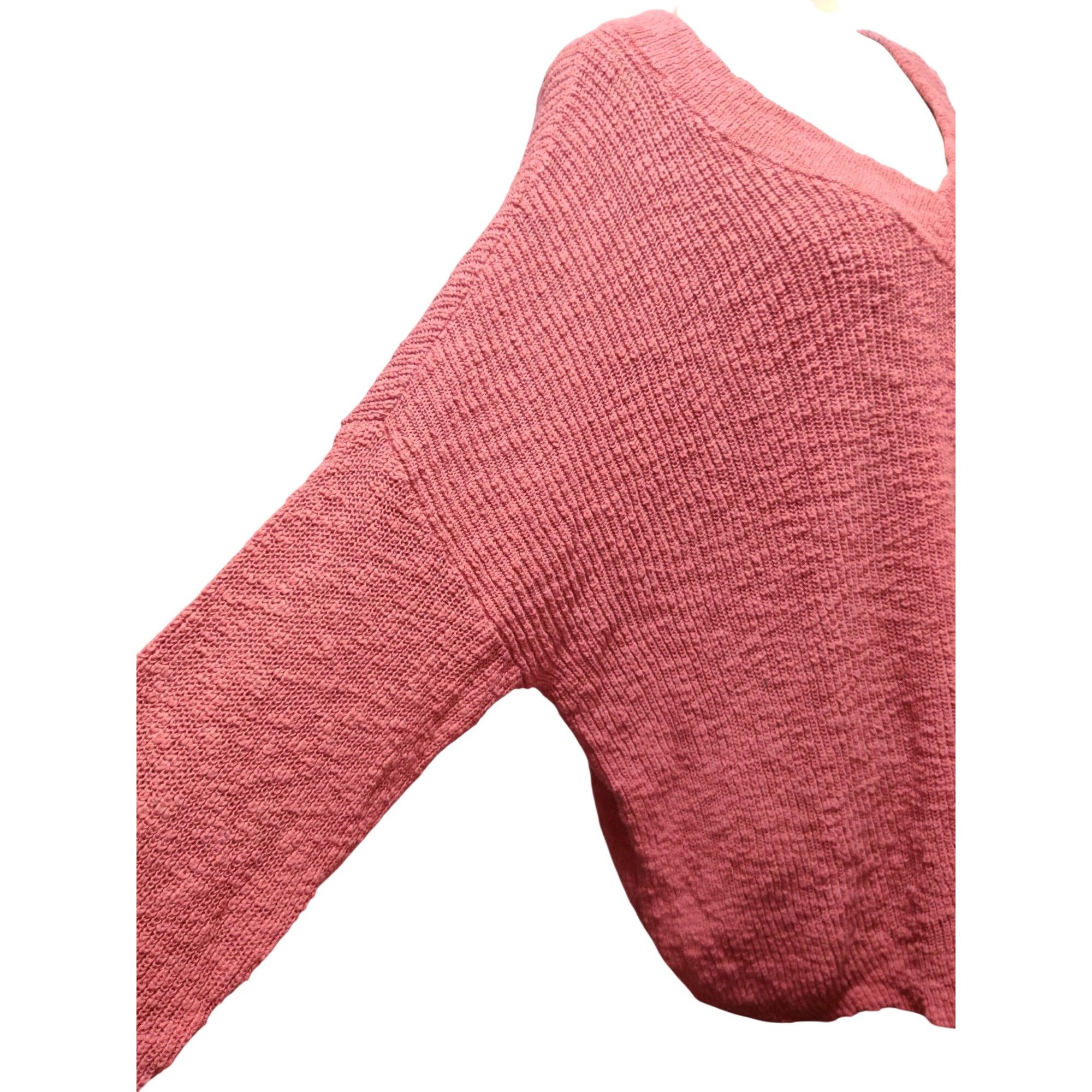 Sonoma SONOMA 3X Plus Size Pink Cotton Knit Sweater V Neck Lightwei Size 3XL / US 20-22 - 4 Thumbnail