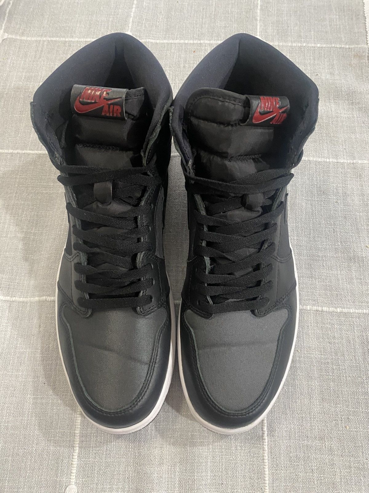 Jordan Brand Jordan 1 Retro Black Satin Gym Red Size US 14 / EU 47 - 3 Thumbnail