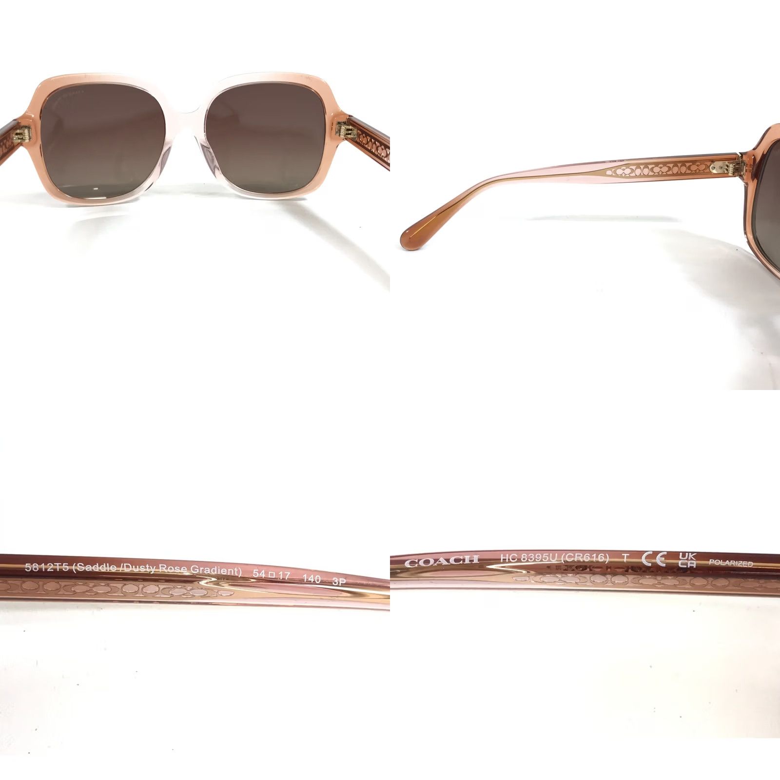 Coach Sunglasses HC8395U CR616 5812T5 Saddle/Dusty Rose  display picture 2