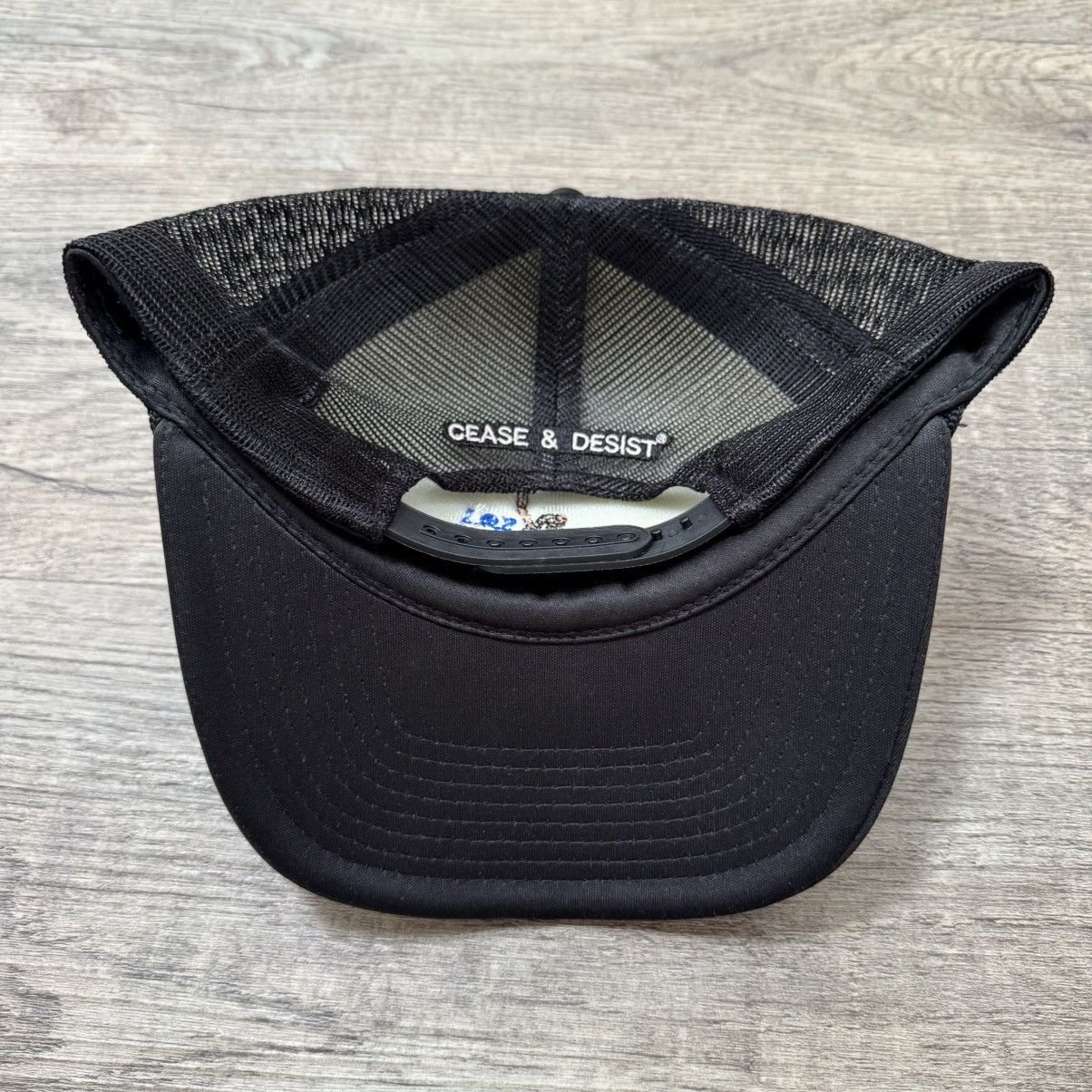 Cease And Desist Cease & Desist SOS Black Trucker Hat Size ONE SIZE - 2 Thumbnail