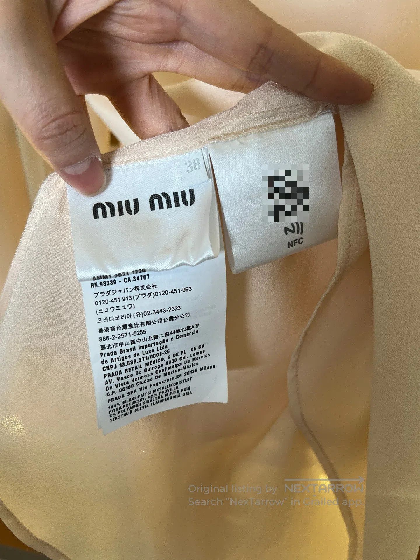 Miu Miu Miu Miu Lace Trim Mulberry Silk Blouse| Size XS / US 0-2 / IT 36-38 - 3 Thumbnail