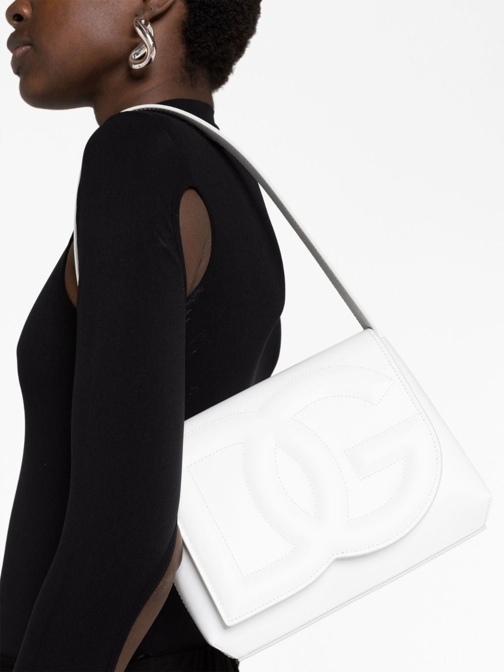 Dolce & Gabbana o1s22i1n1024 Size: OS / Dg Logo Shoulder Bag in White Size ONE SIZE - 4 Thumbnail