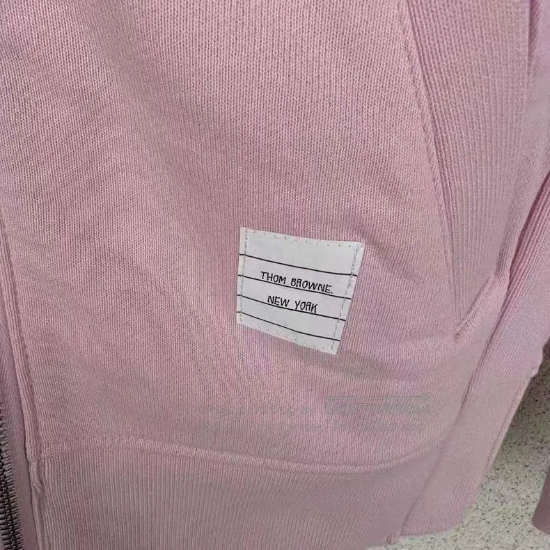Thom Browne Thom Browne Pink Zip-Up Hoodie Size M / US 6-8 / IT 42-44 - 5 Thumbnail