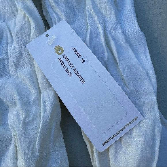 Spiritual Gangster NWT SPIRITUAL GANGSTER SURPLICE ROMPER SZ SMALL S Size S / US 4 / IT 40 - 3 Thumbnail