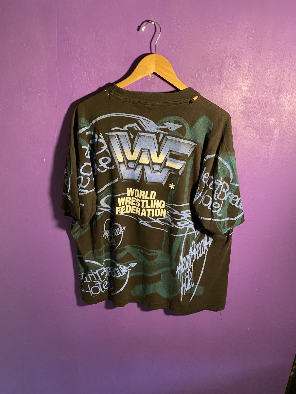 WWF Vintage 1995 Shawn Michaels heartbreak kid AOP t-shirt Size US XL / EU 56 / 4 - 2 Thumbnail