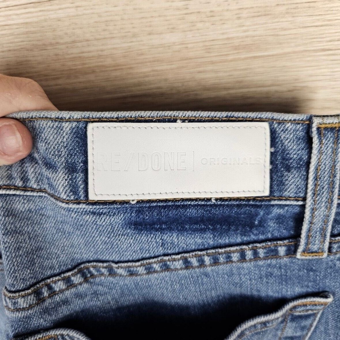 RE/DONE Re/Done Originals High Rise Ankle Crop Jeans Size 27" / US 4 / IT 40 - 7 Thumbnail