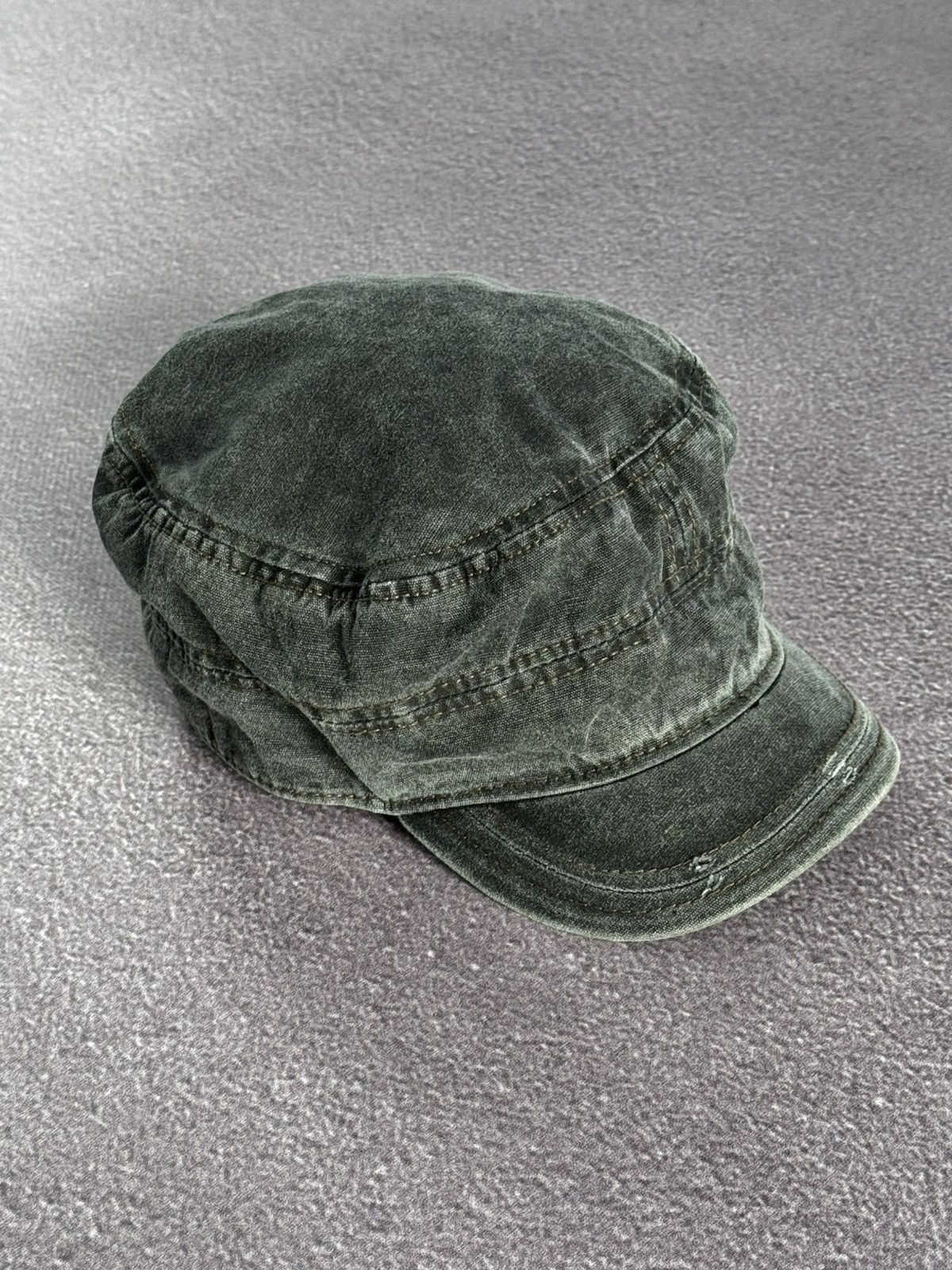 Japanese Brand 00’s Japanese Brand Y2K Faded Denim Beret Hat Size ONE SIZE - 5 Thumbnail