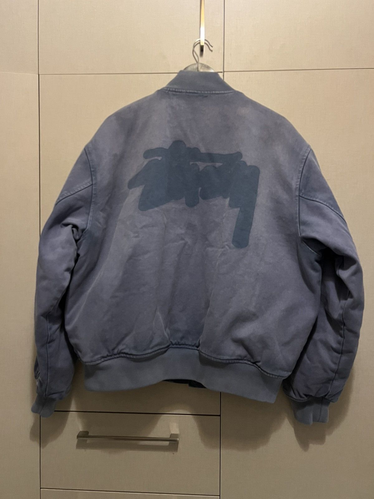 Stussy Stussy ghost logo varsity jacket Size US XL / EU 56 / 4 - 2 Thumbnail
