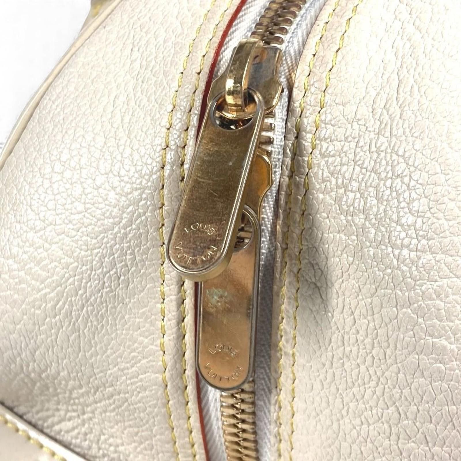 Louis Vuitton Louis Vuitton - White Leather Handbag Gold Hardware Size ONE SIZE - 8 Thumbnail