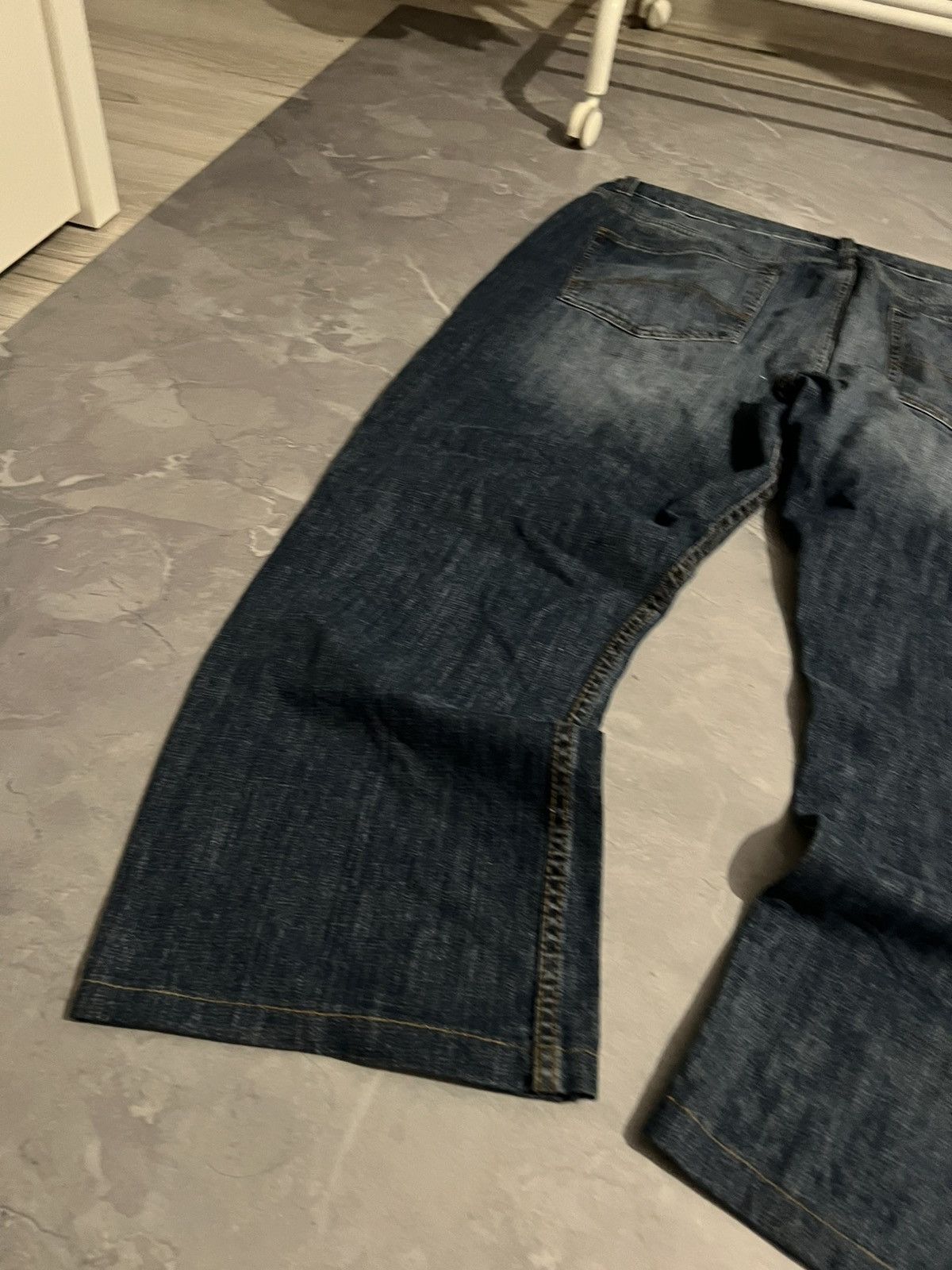 Vintage Balenciaga Style Baggy Vintage-Washed Jeans Archive 90s Size US 40 / EU 56 - 3 Thumbnail