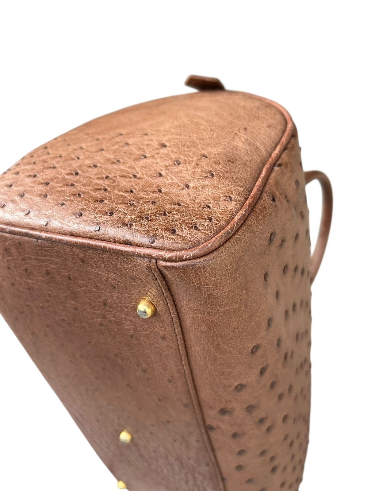 Leather Vintage JRA Japan Ostrich Leather Boston Bag Size ONE SIZE - 16 Thumbnail