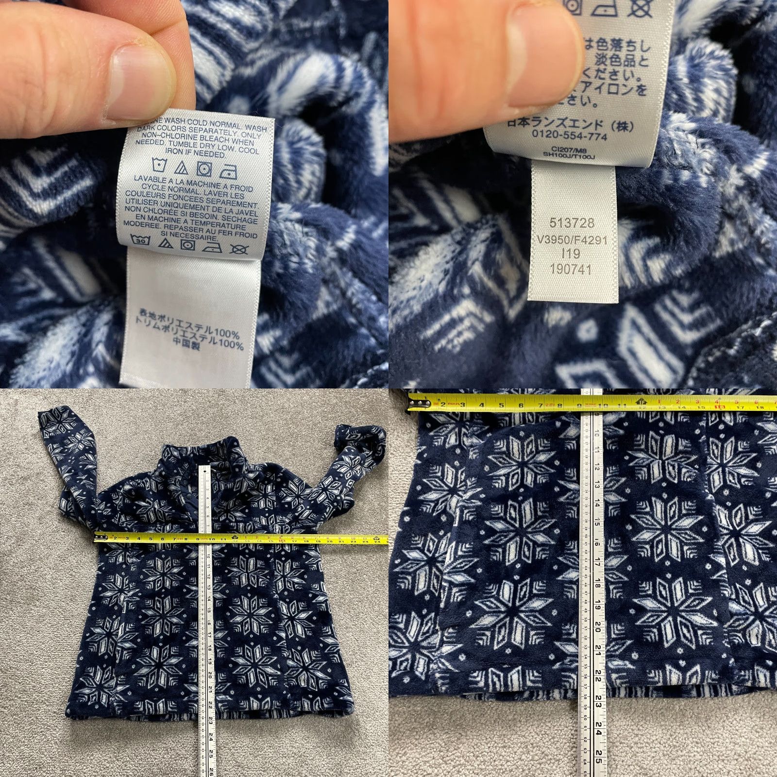 Lands' End Lands' End Fleece Jacket Womens Small Navy Blue Holiday 1/4 Snap Pocket Outdoor Jacket Adult Womens Regular Size S / US 4 / IT 40 - 8 Thumbnail