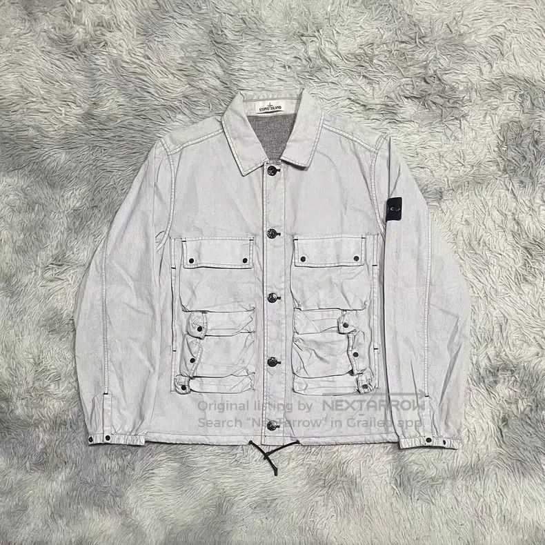 Stone Island Stone Island Eight Pocket Resin Dyed Jacket Coat Grey Colo Size US M / EU 48-50 / 2 - 1 Thumbnail