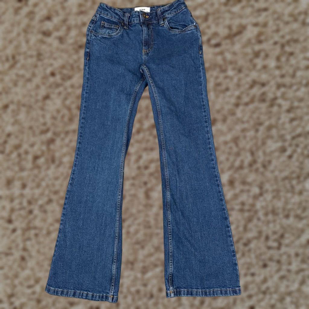Cotton On VINTAGE Cotton On Women's Jeans Bootcut Low Rise Dark Blue Denim 24x30 Size 2 Slimming Size 26" / US 2 / IT 38 - 1 Thumbnail