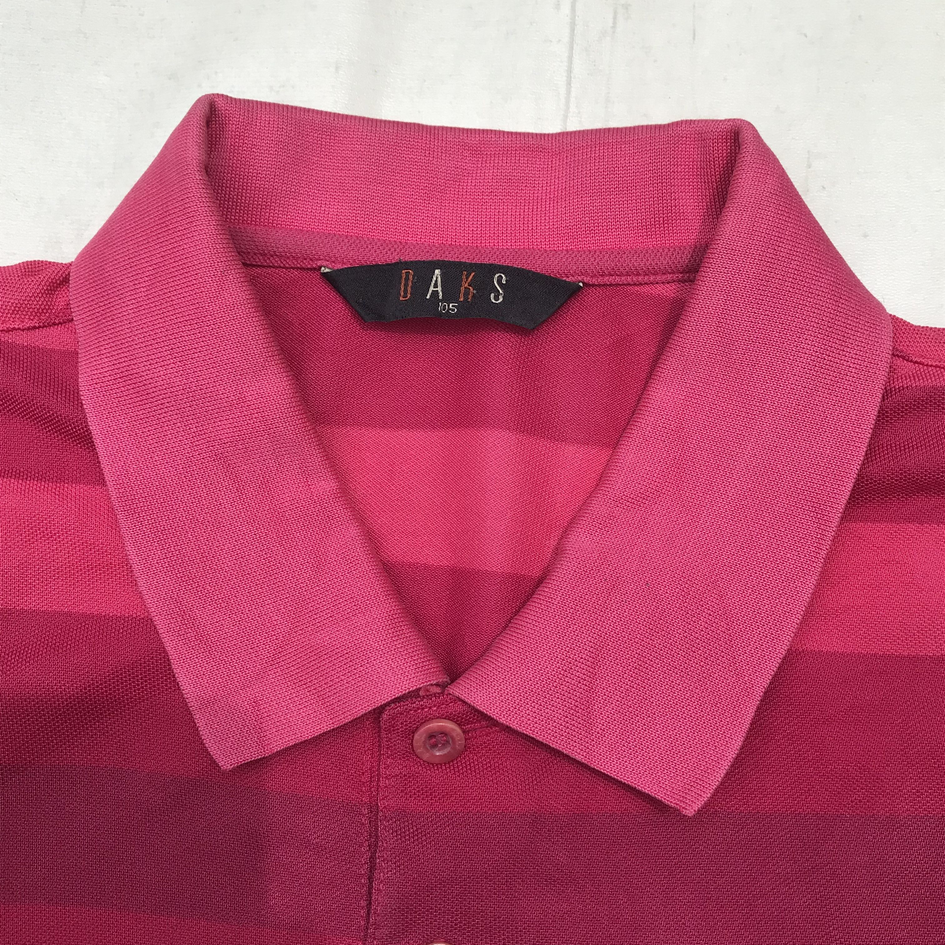 DAKS Daks London Polo Shirt Golf Long Sleeves Pink Cake stripes Size US L / EU 52-54 / 3 - 4 Thumbnail