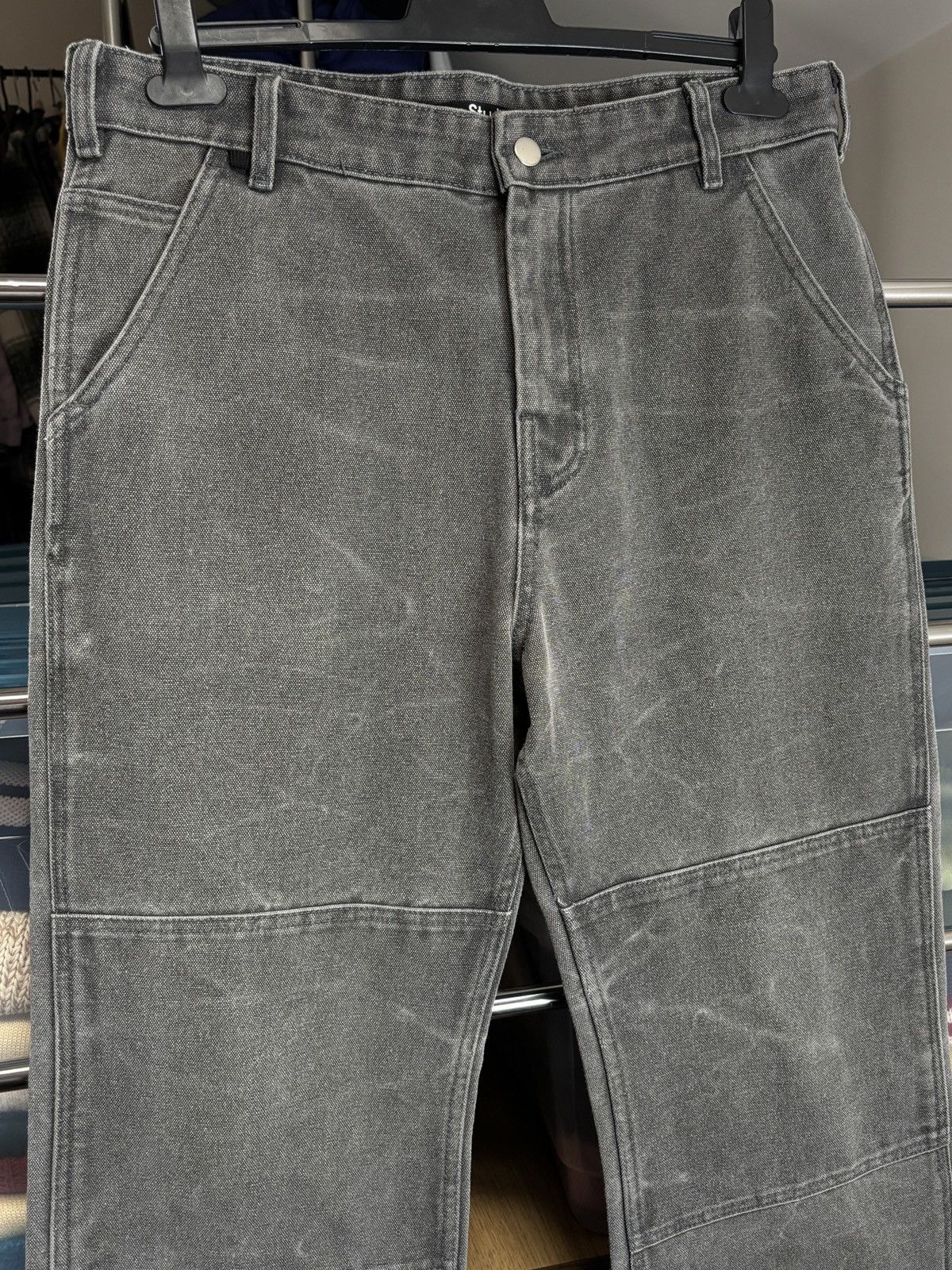 Acne Studios Acne Studios Double Knee Pigment Dyed Canvas Baggy Pants Size US 34 / EU 50 - 3 Thumbnail