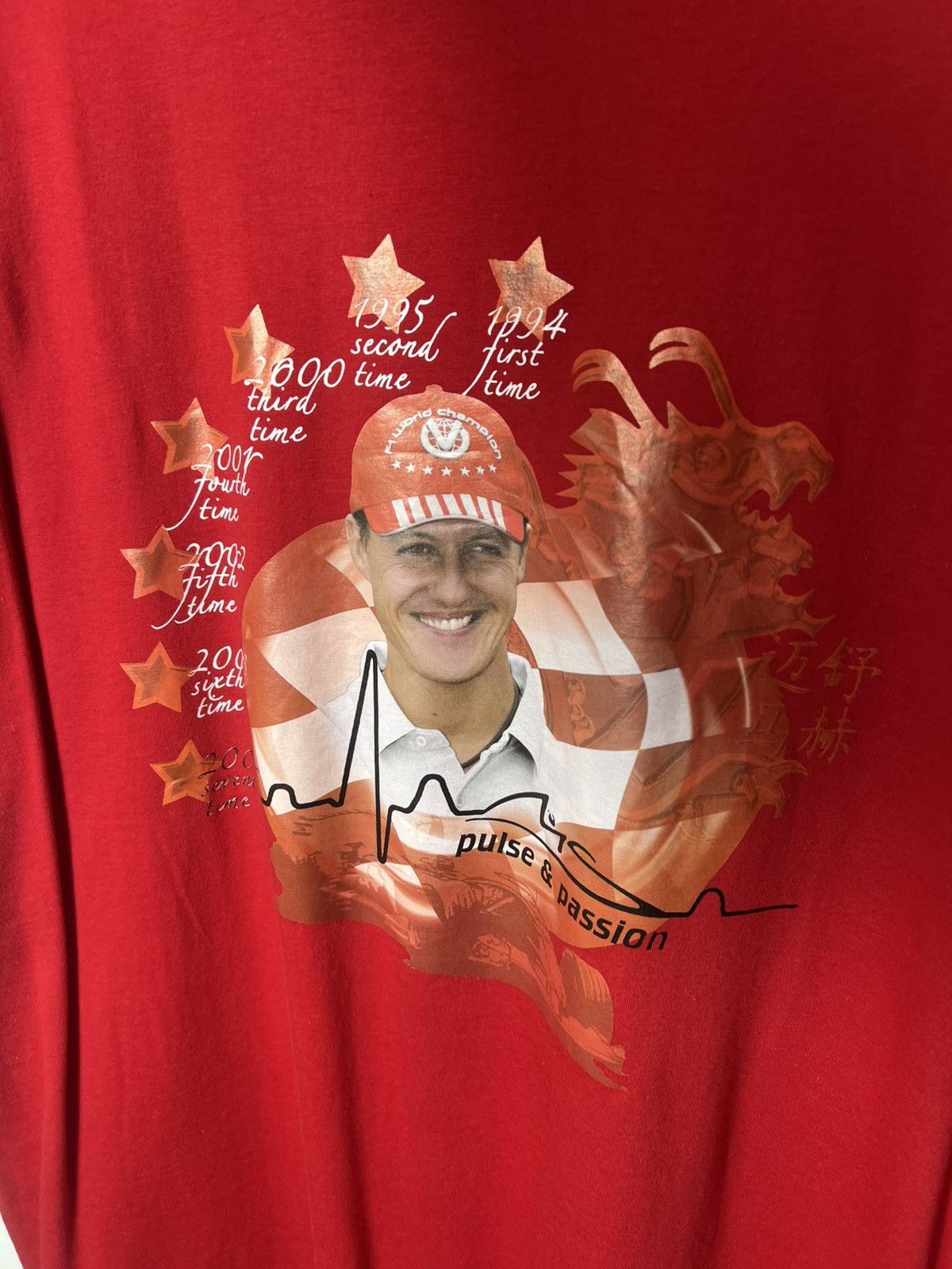 Ferrari Vintage Michael Schumacher Y2K Ferrari Formula 1 Racing Tee Size US XL / EU 56 / 4 - 5 Thumbnail