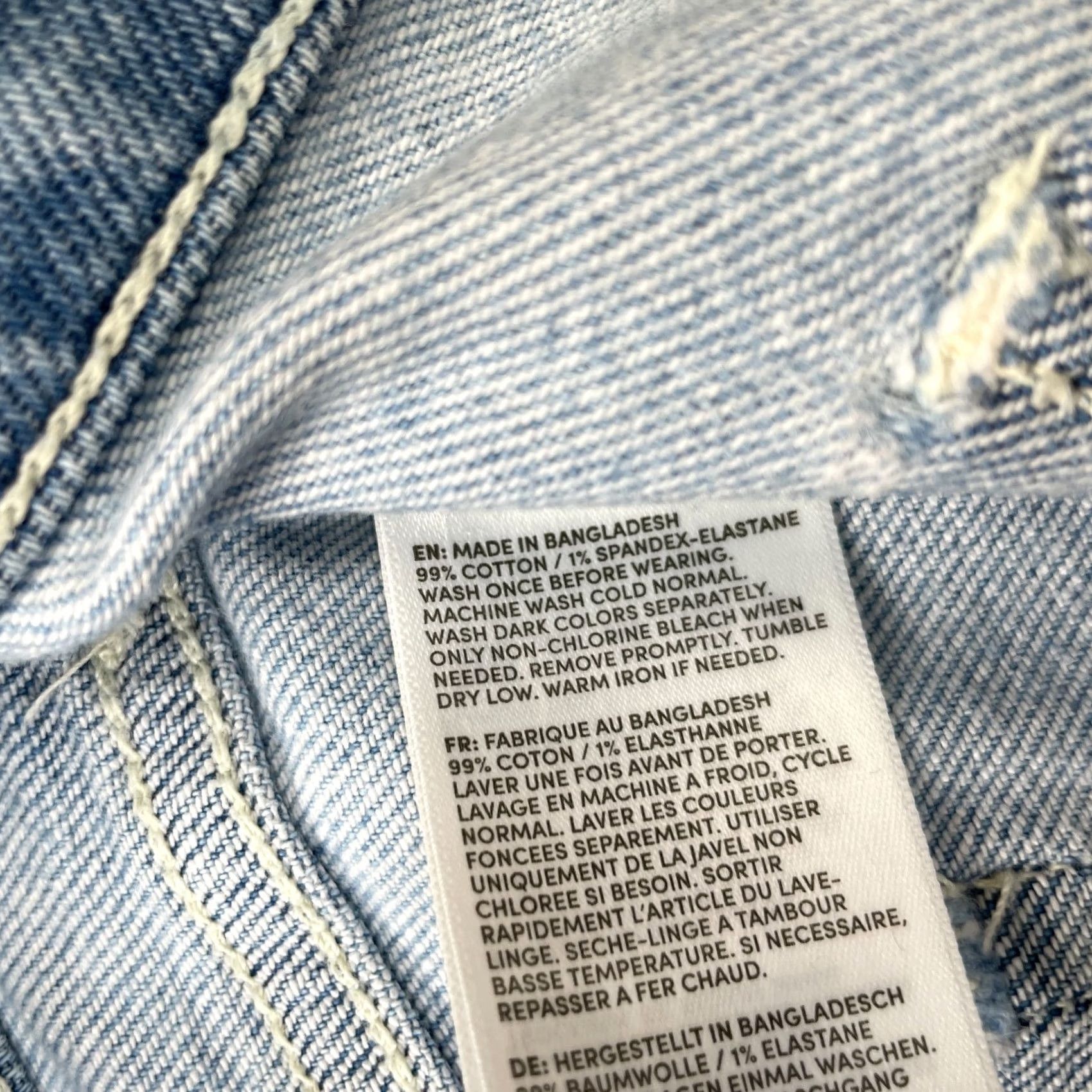 Lands' End Lands' End Jeans Womens 12 Blue Wide-Leg Cropped Denim Cotton Stretch Light Wash Regular Inseam 24in City Preppy Size 24" / US 00 / IT 34 - 4 Thumbnail