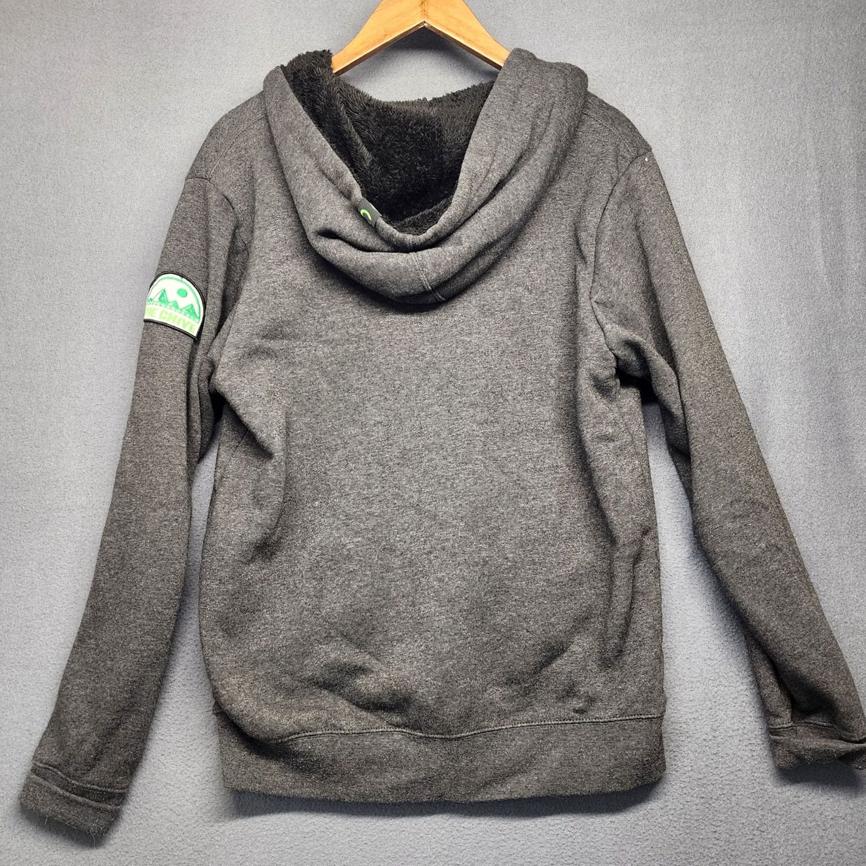 CO The Chive Polar Hoodie Mens Medium Gray KC CO Full Zip Fleece Lined Keep Calm Size US M / EU 48-50 / 2 - 2 Thumbnail