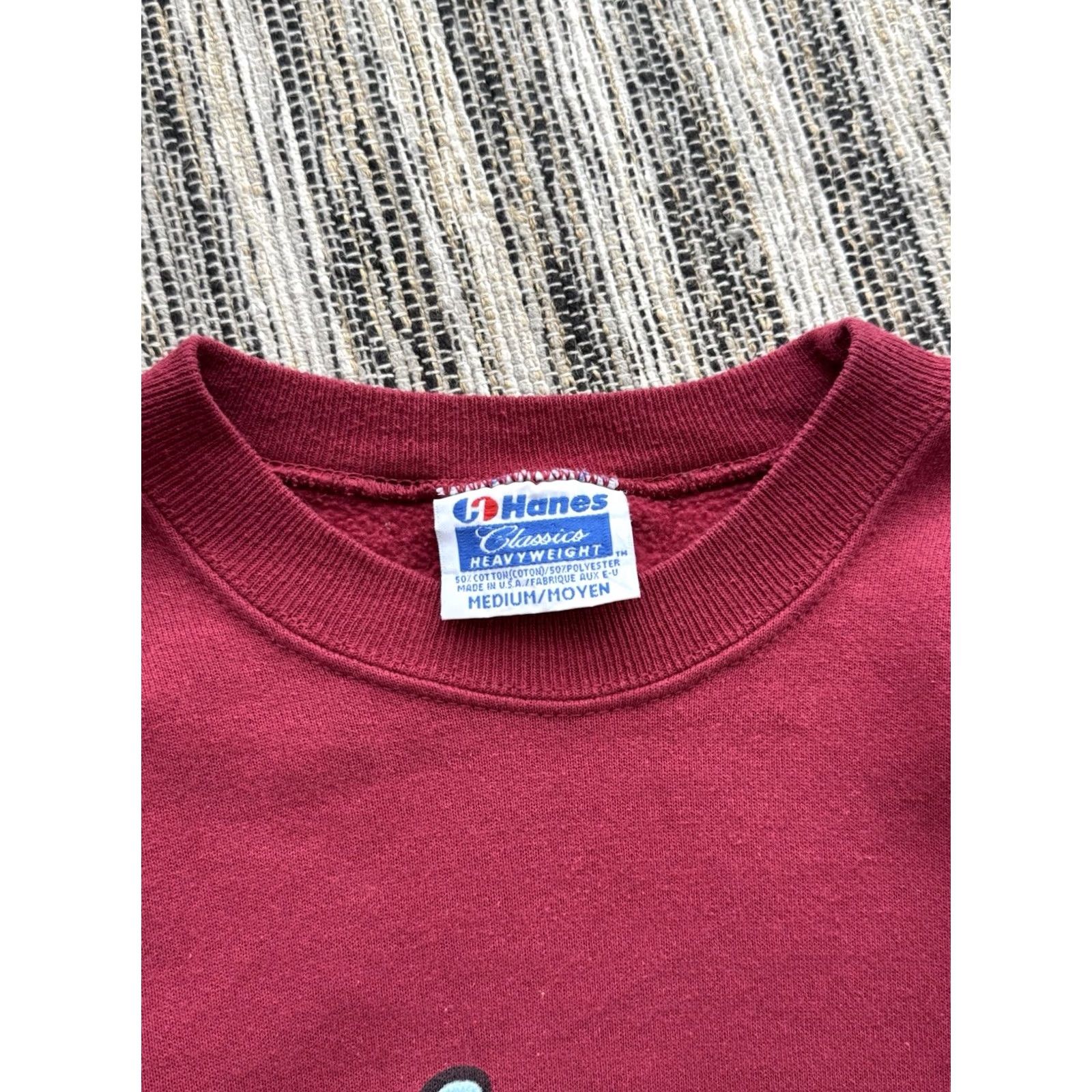 Hanes VINTAGE Disney Goofy Sweatshirt Red Hanes Size M Pullover Mens 90s Cartoon Logo USA City Streetwear Size US M / EU 48-50 / 2 - 8 Thumbnail
