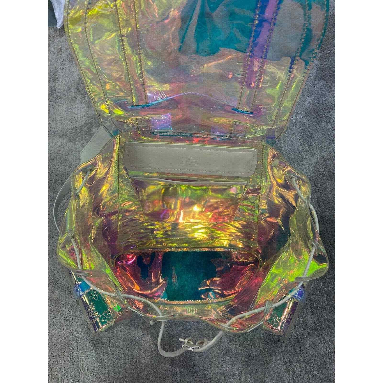 Louis Vuitton Louis Vuitton Iridescent Monogram PVC Logo Backpack Bag Size ONE SIZE - 6 Thumbnail