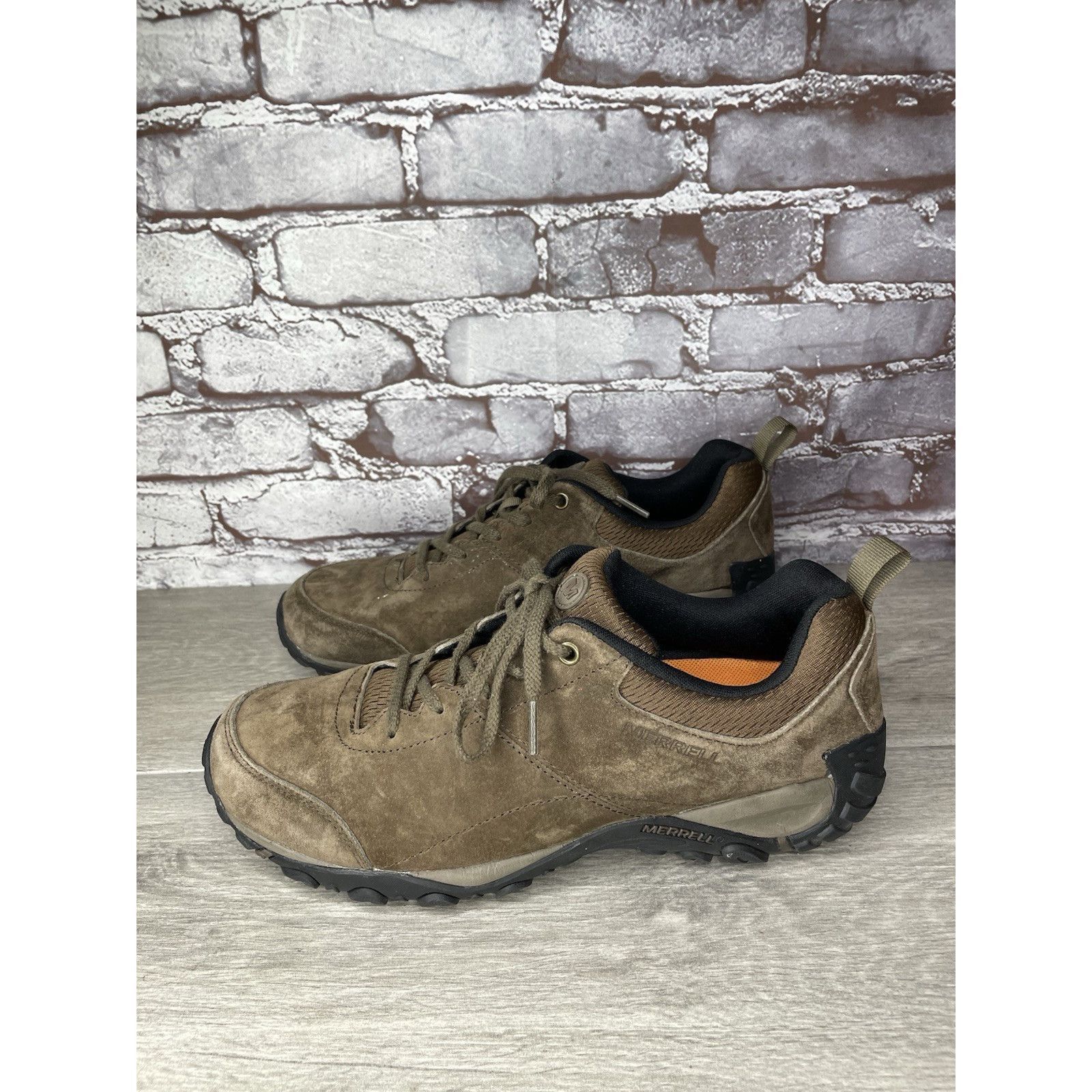 Merrell Merrell Slate Brown Suede Hiking Trail Lace Up Shoes Men’s S Size US 11 / EU 44 - 19 Thumbnail