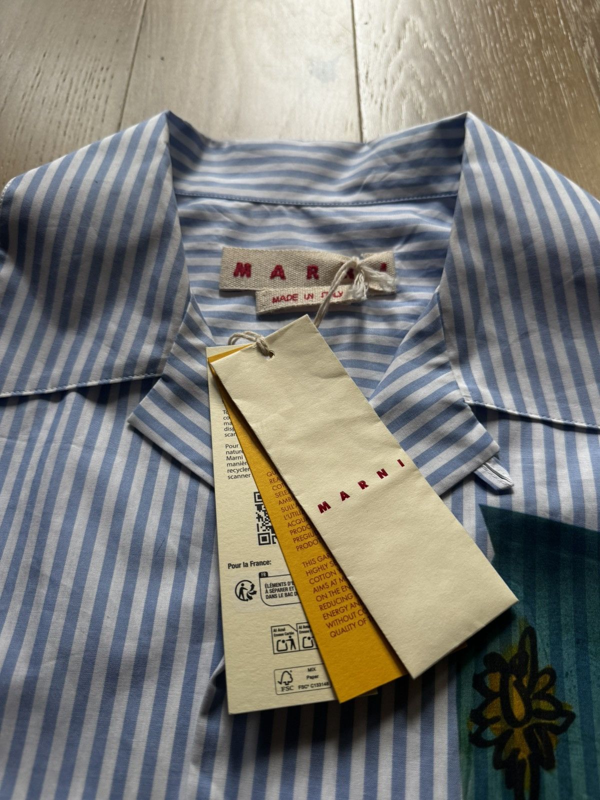 Marni Marni Striped Patchwork Shirt Size US M / EU 48-50 / 2 - 7 Thumbnail