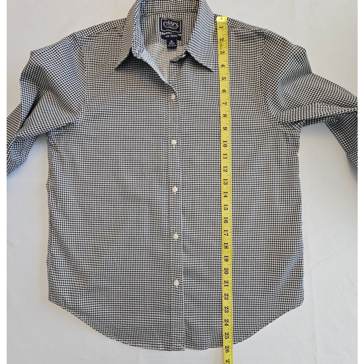 Chaps CHAPS Cotton Houndstooth Casual Button Front Shirt Top M Size M / US 6-8 / IT 42-44 - 6 Thumbnail