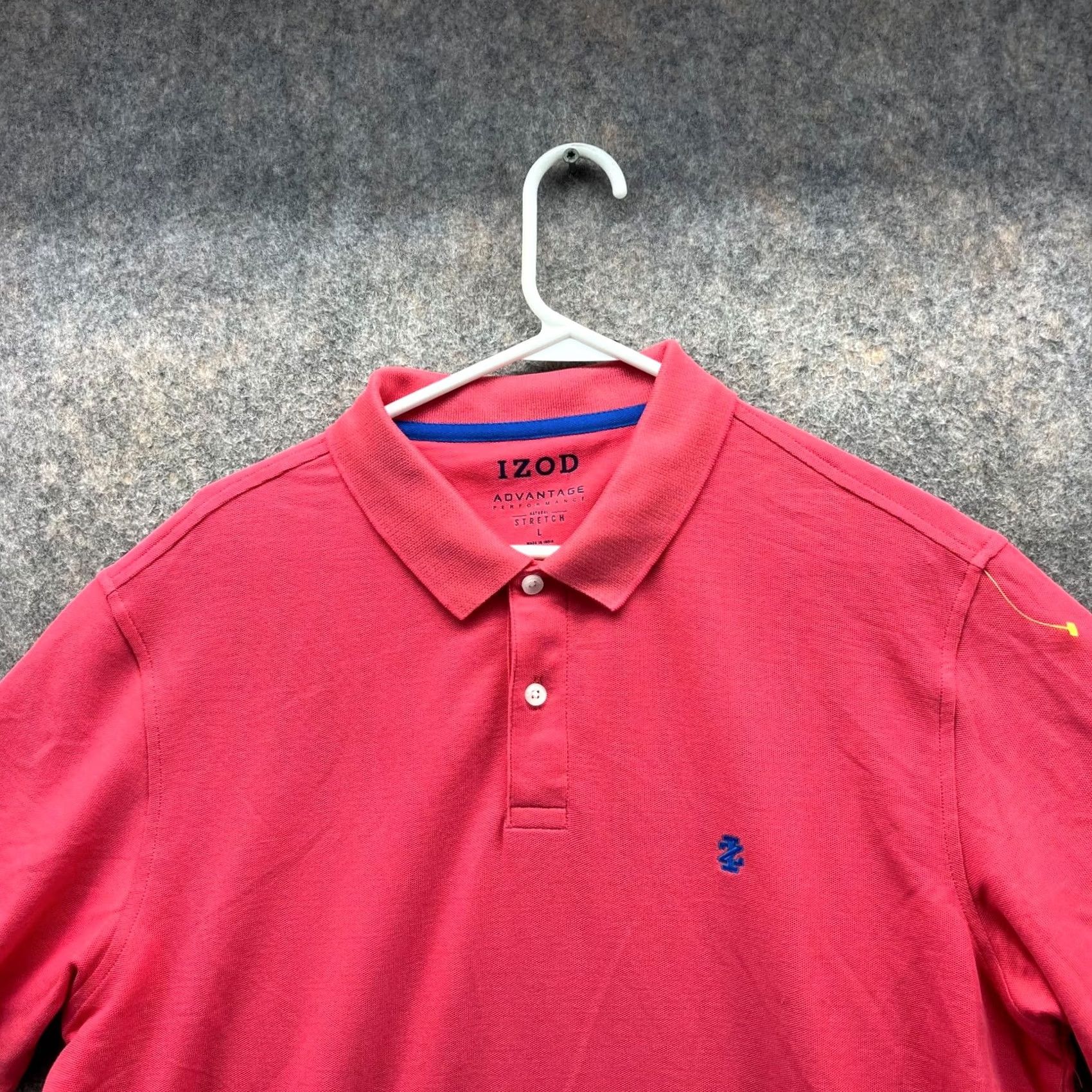 Izod IZOD Polo Shirt Men Large Pink Blue Advantage Stretch Performance Casual Golf Shirt Size US L / EU 52-54 / 3 - 4 Thumbnail
