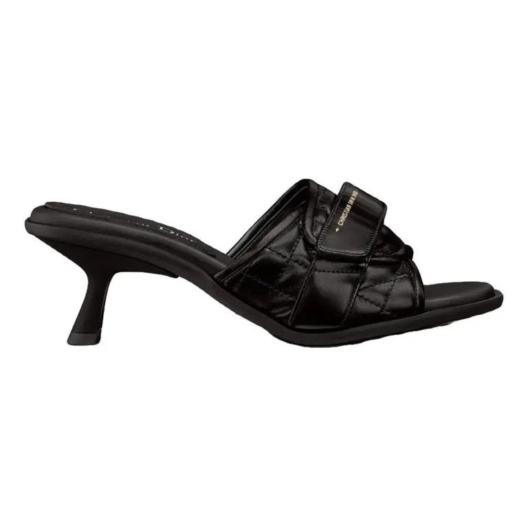 image of Dior O1Bcso1Str0524 Heel Shoesed Slide In Black, Women's