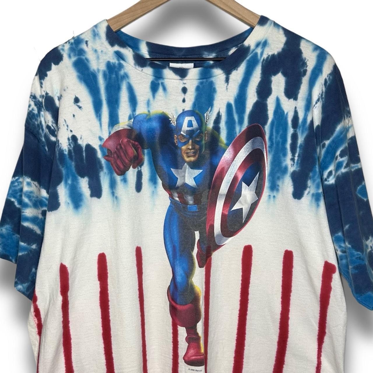 Vintage Vintage Marvel Captain America Tie Dye Tee XL Size US XL / EU 56 / 4 - 1 Thumbnail