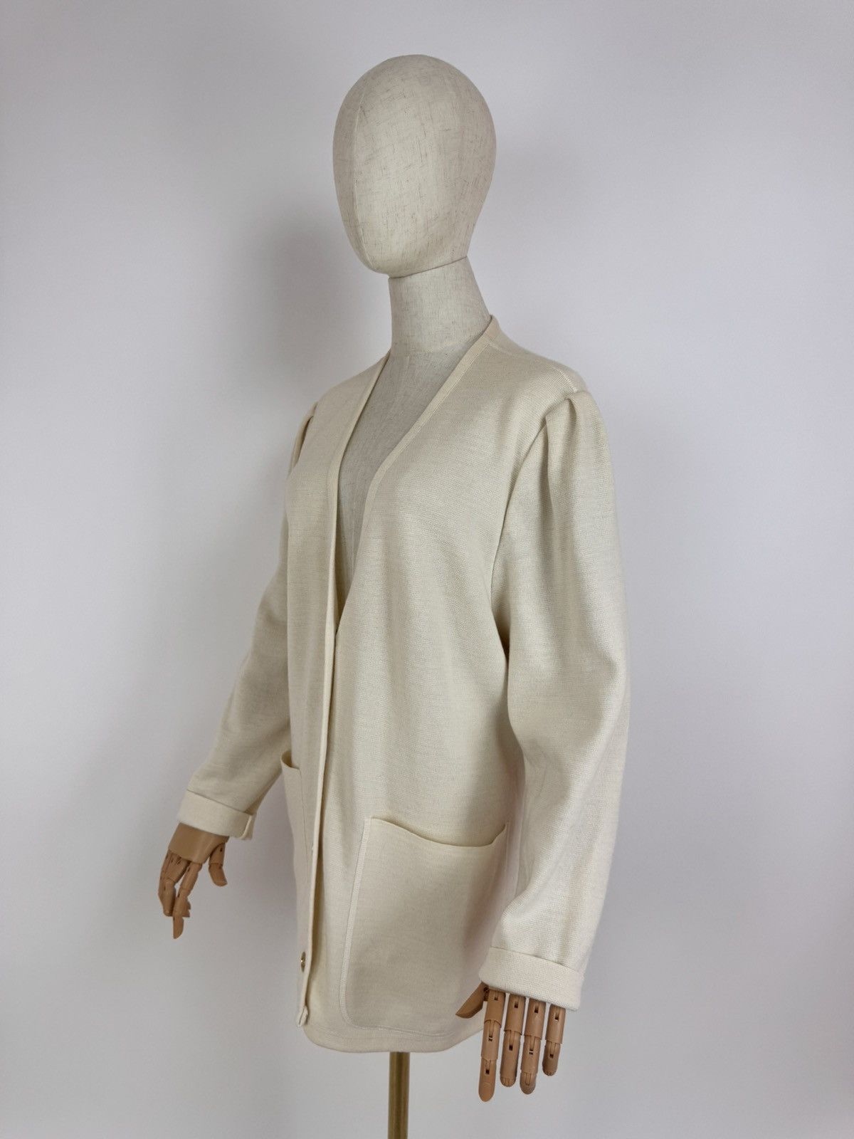 Designer × Vintage Devernois Vintage French Wool Gardigan Old Money Preppy Size XXL / US 16-18 / IT 52-54 - 2 Thumbnail