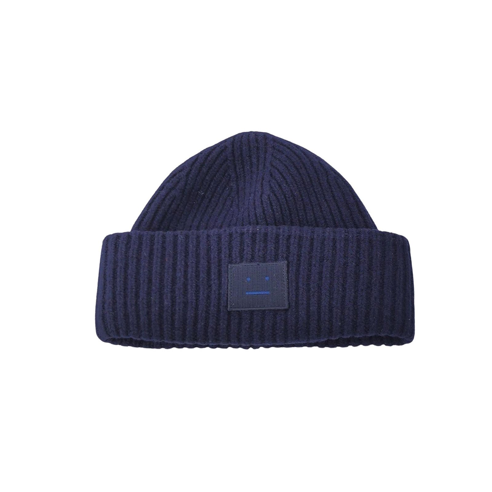 Acne Studios Acne Studios Face Patch Beanie Blue One Size Size ONE SIZE - 1 Thumbnail