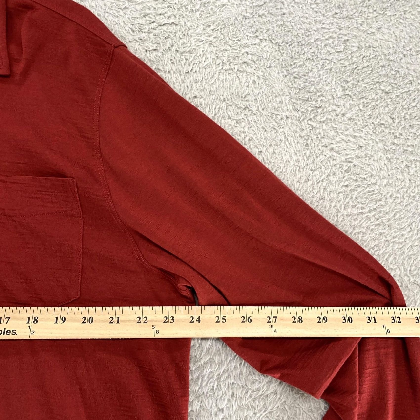 CO Best Made Co Polo Shirt Mens L Red 100% Merino Wool Jersey Knit Long Sleeve Casual Shirt Size US L / EU 52-54 / 3 - 7 Thumbnail
