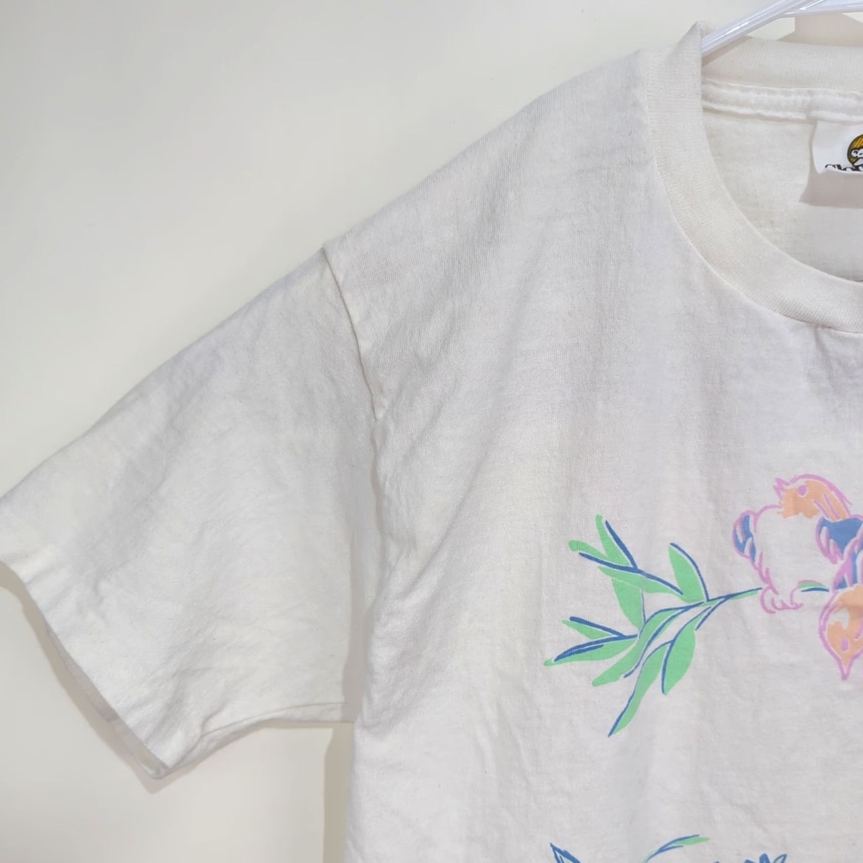 Vintage VINTAGE Sloppy Joes T-Shirt Shirt L White Floral Art Bird Print 1990s Womens Mens Girls Boys (adjusted) Size L / US 10 / IT 46 - 4 Thumbnail
