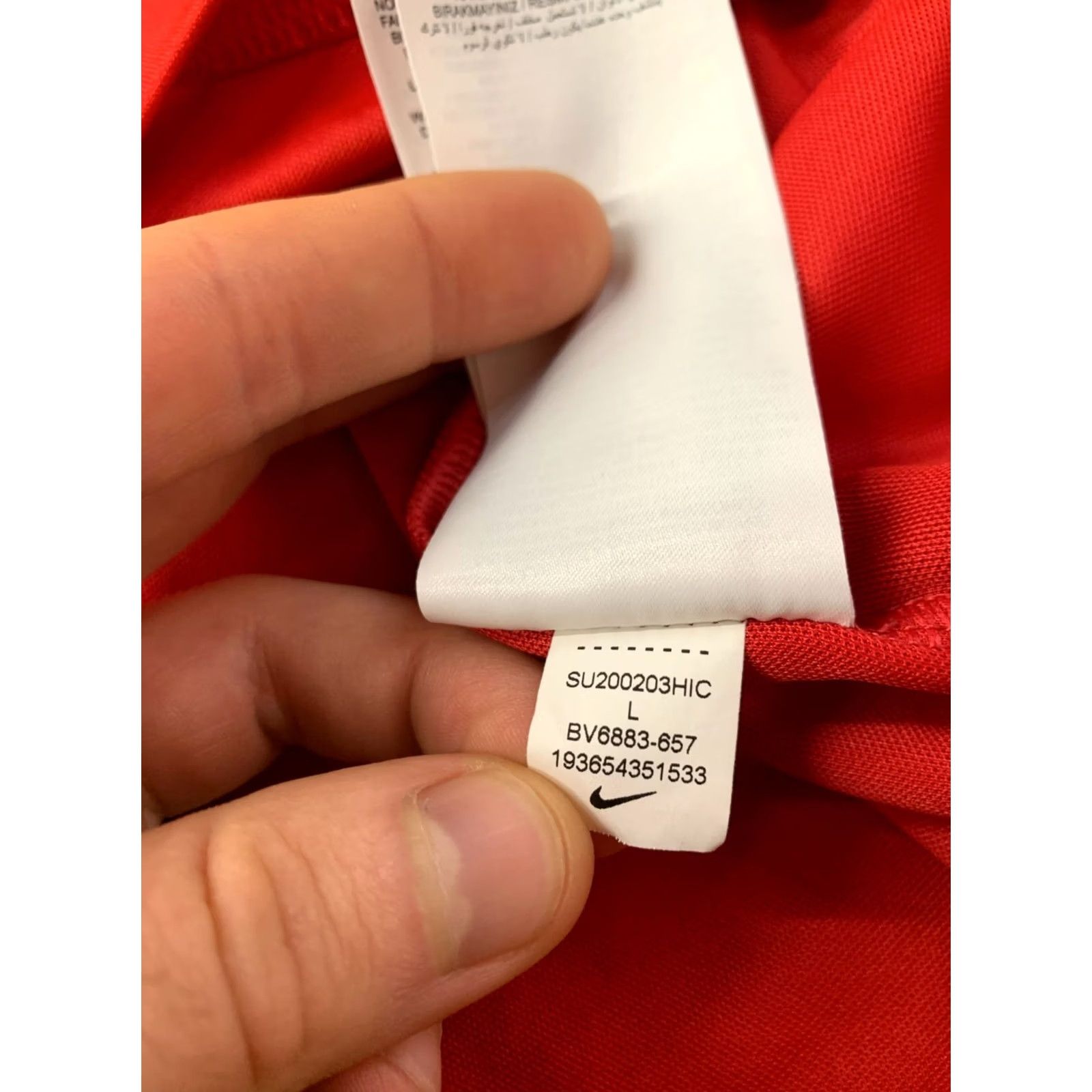 Nike Nike Dri-FIT Park Original 2020 Men Football Training Shirt Jersey Tee L Red and White Men Shirt Short Sleeve Football 2020 Nike Park Mens L Red Size US L / EU 52-54 / 3 - 7 Thumbnail