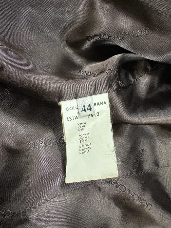 Designer × Dolce & Gabbana × Vintage FW2002 Dolce & Gabbana Pony Hair Camel Leather Duffle Coat Jacket Size M / US 6-8 / IT 42-44 - 12 Thumbnail