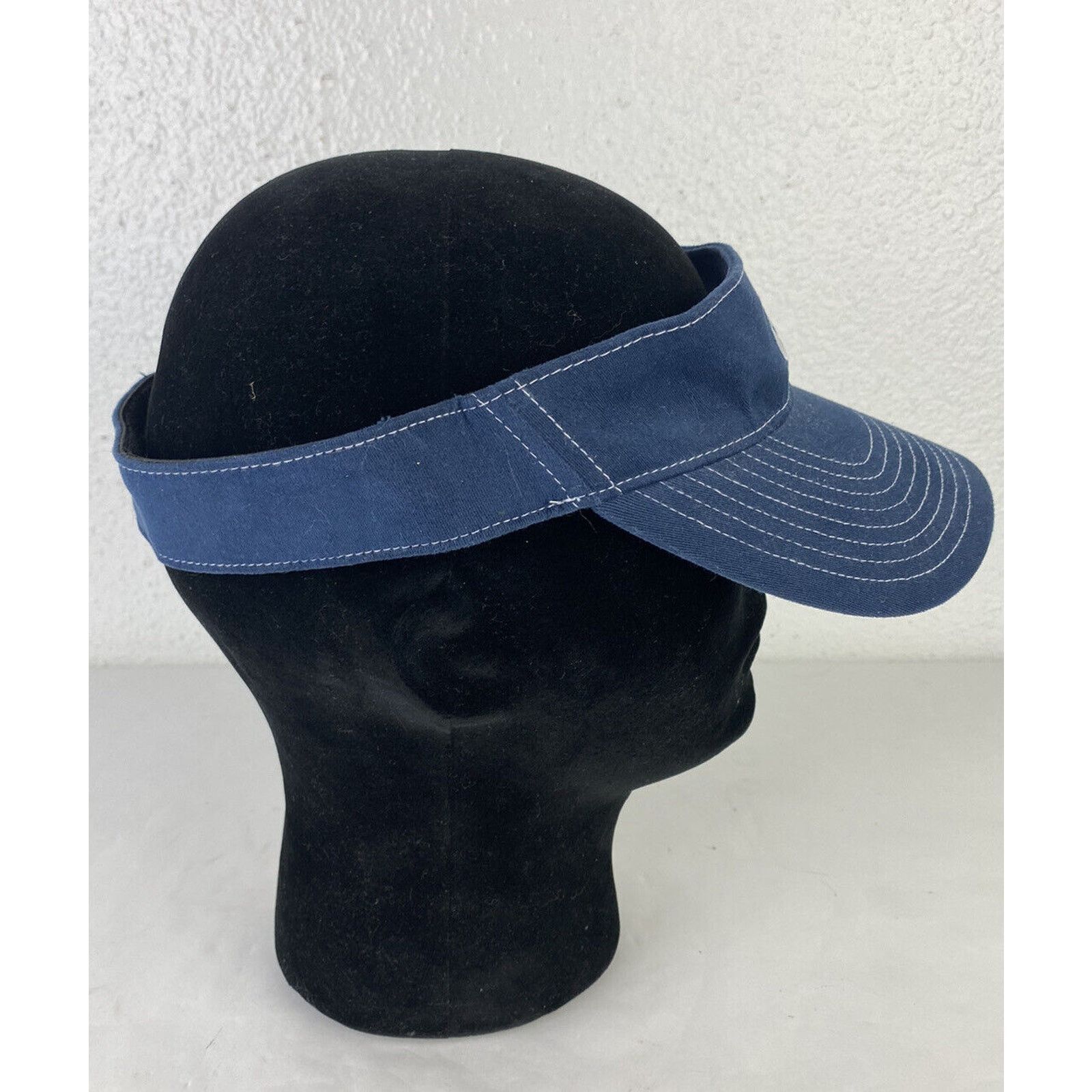 Nike Vtg 90’s Nike Visor Hat Swoosh Logo Blue White Embroidered Size ONE SIZE - 4 Thumbnail