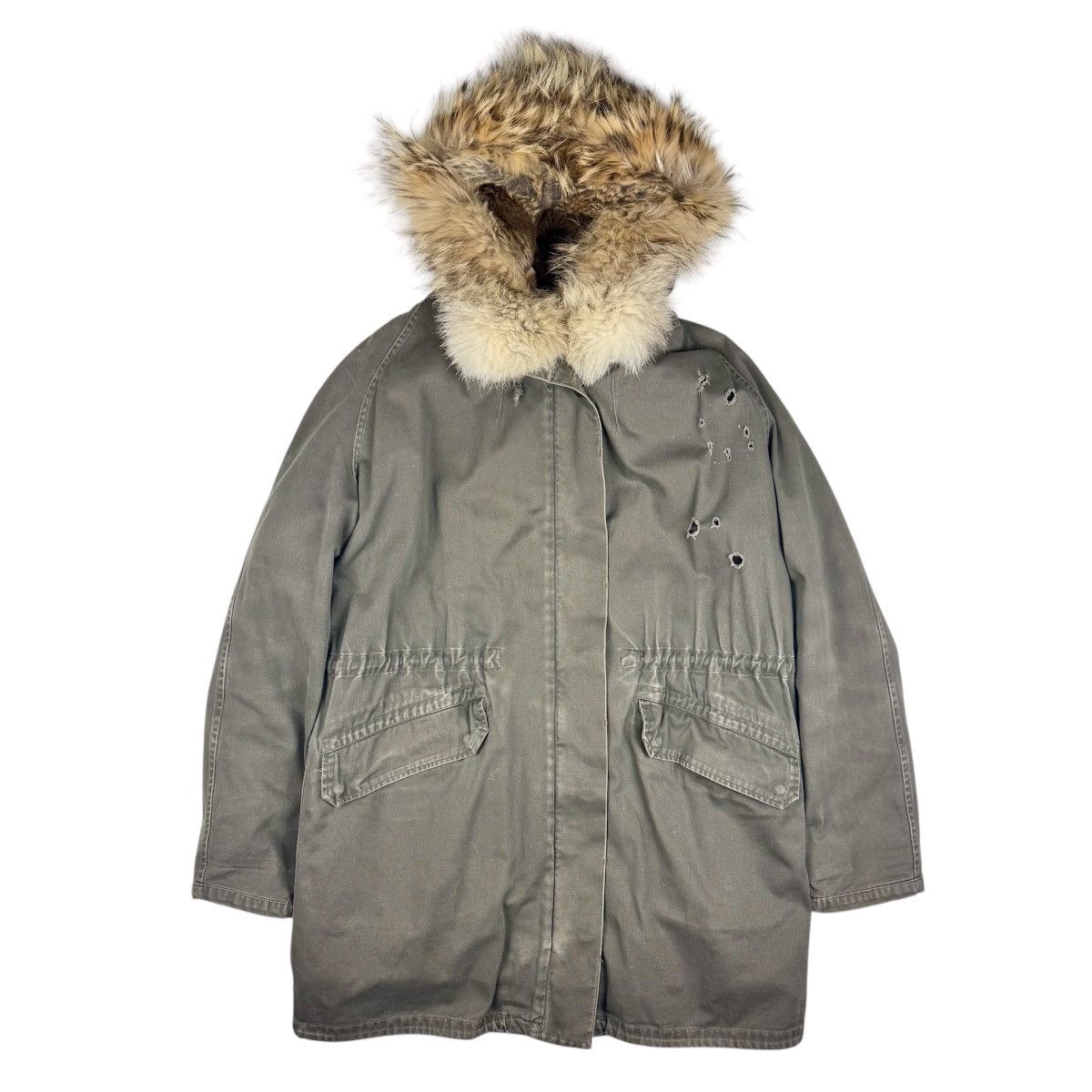 Yves Salomon YVES SALOMON ARMY THRASHED RABBIT FUR PARKA Size L / US 10 / IT 46 - 2 Thumbnail