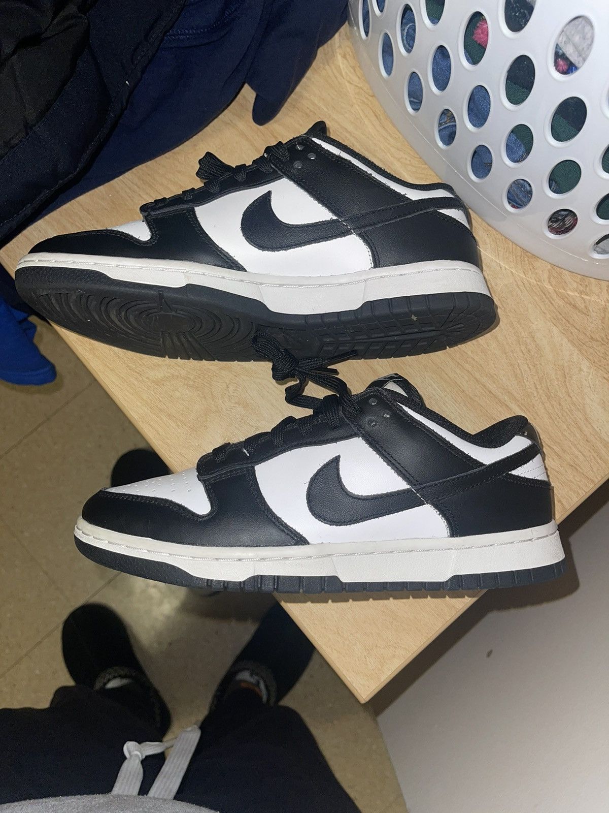 Black and white dunks