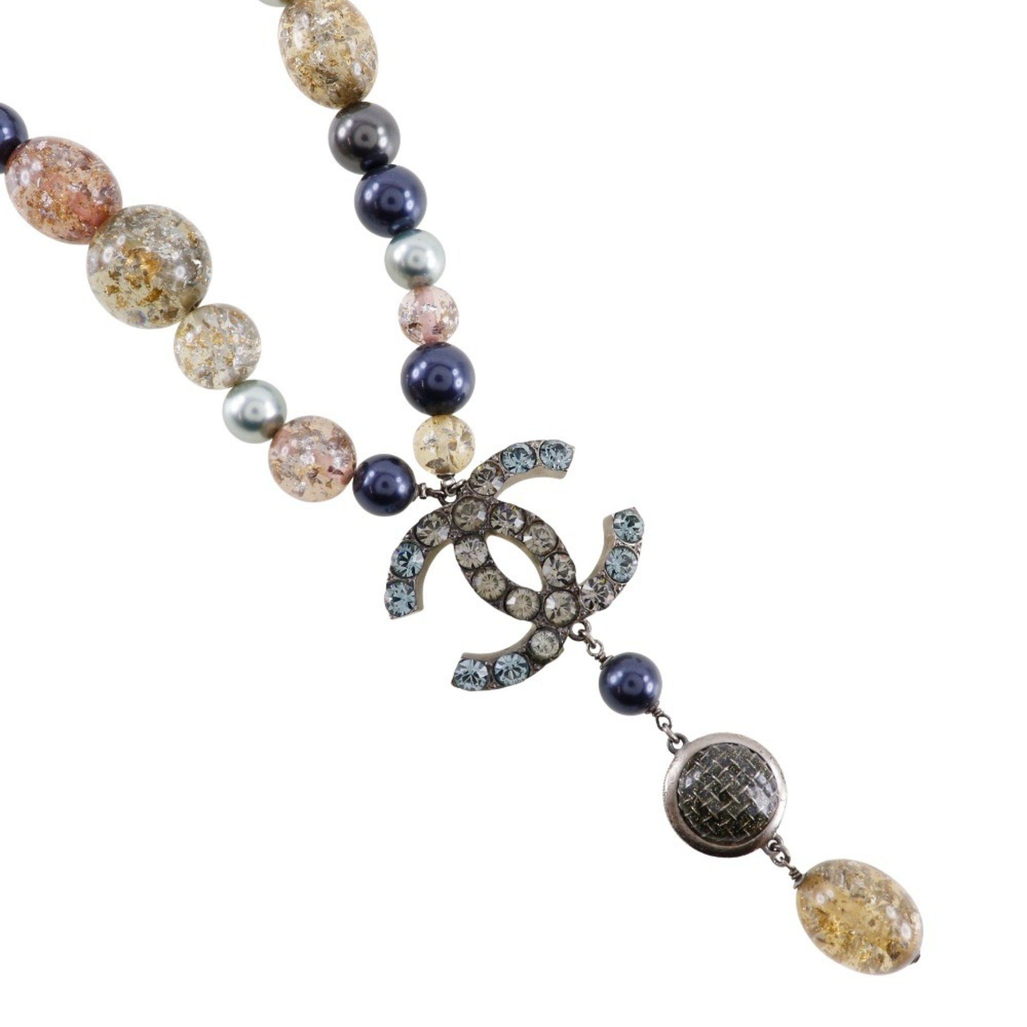 Chanel CHANEL COCO Mark Necklace x Fake Pearl Rhinestone 2006 Multicolor 06P Approx. 147g Women's Size ONE SIZE - 1 Thumbnail