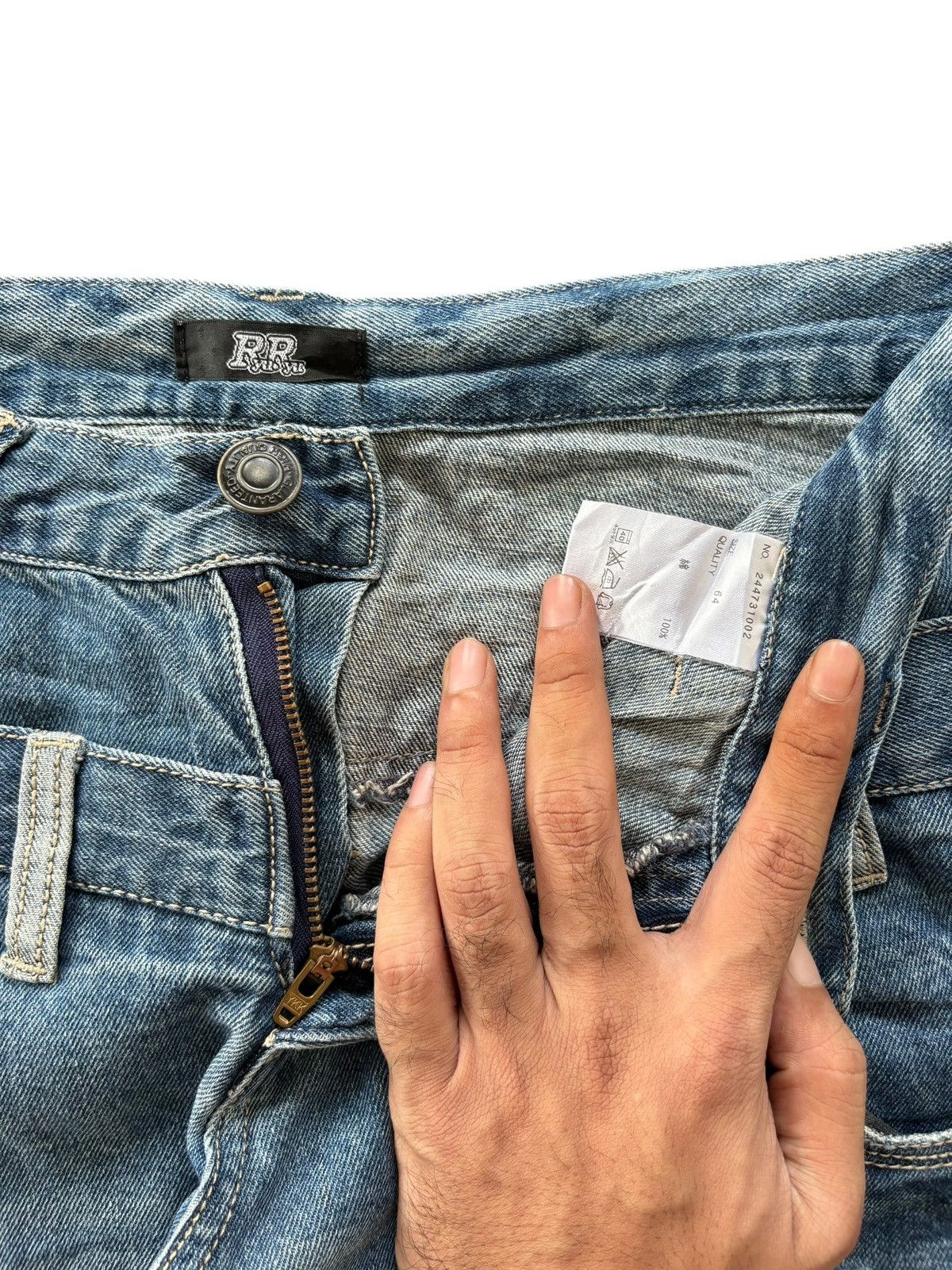 Diesel Vintage Japanese Brand Double Waist Distressed Jeans Size 30" / US 8 / IT 44 - 5 Thumbnail