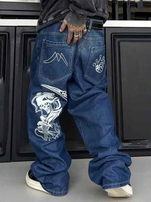 DENIM graphic Y2K DRIP baggy jeans pants