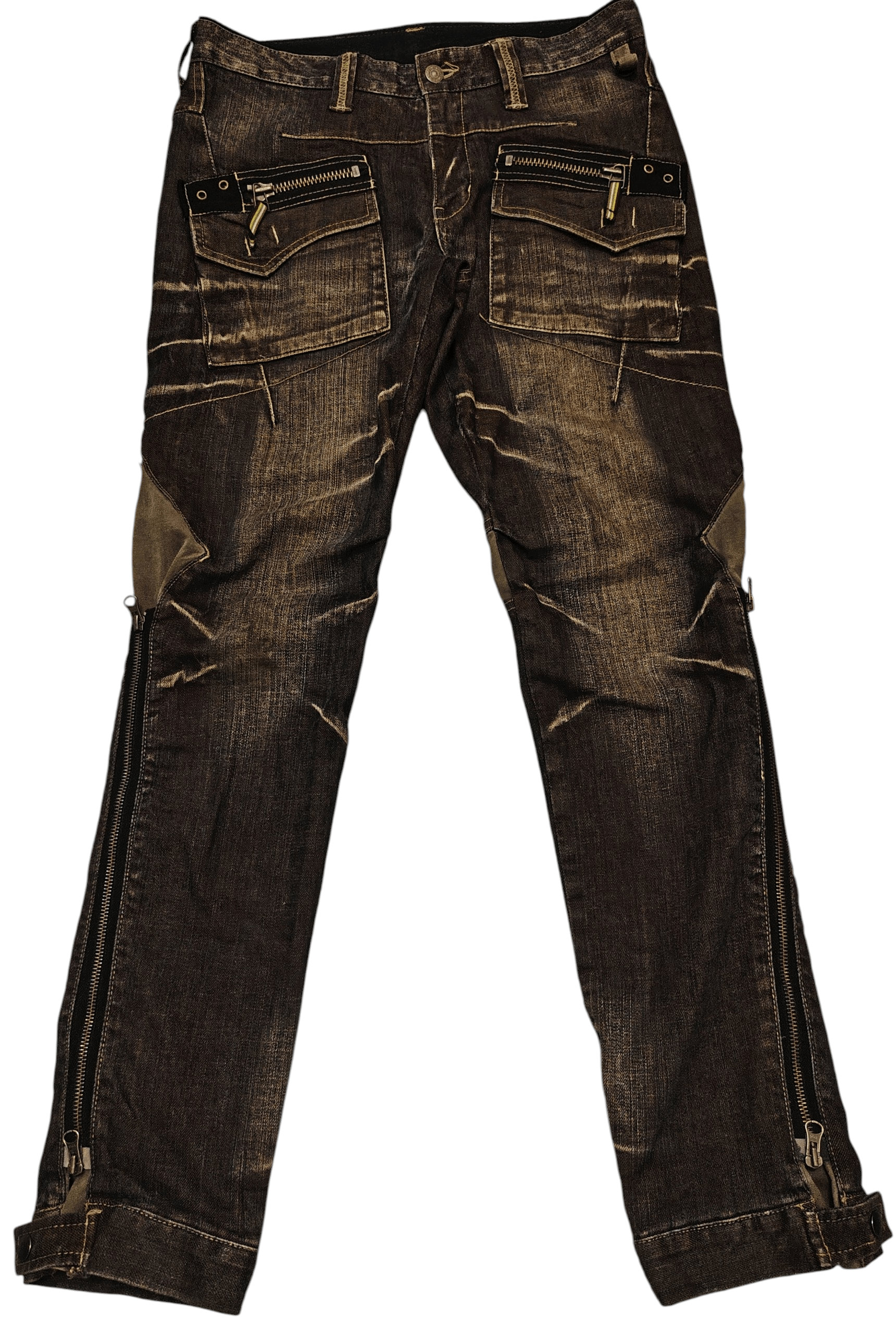 PPFM Japanese PPFM multi zipper bondage tactical jeans Size US 32 / EU 48 - 3 Thumbnail