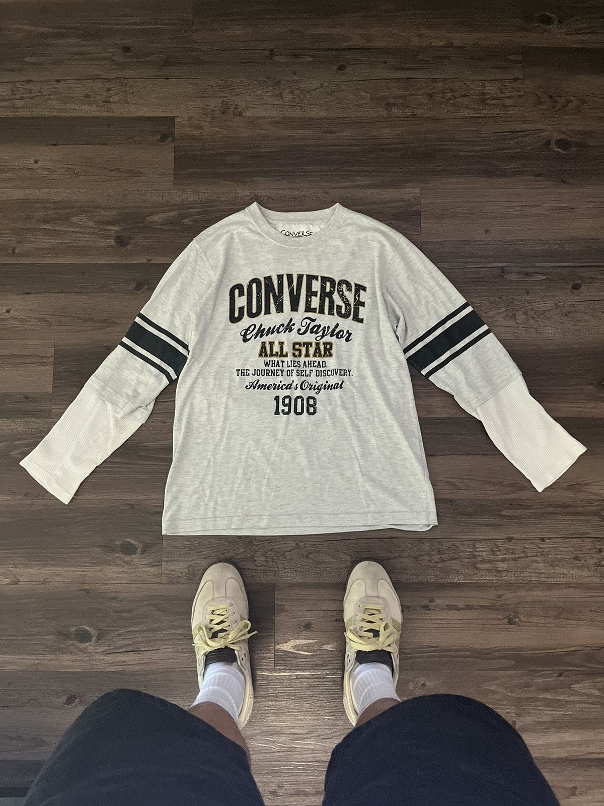 Converse × Vintage Vintage Converse Long Sleeve Thermal Size US M / EU 48-50 / 2 - 1 Thumbnail