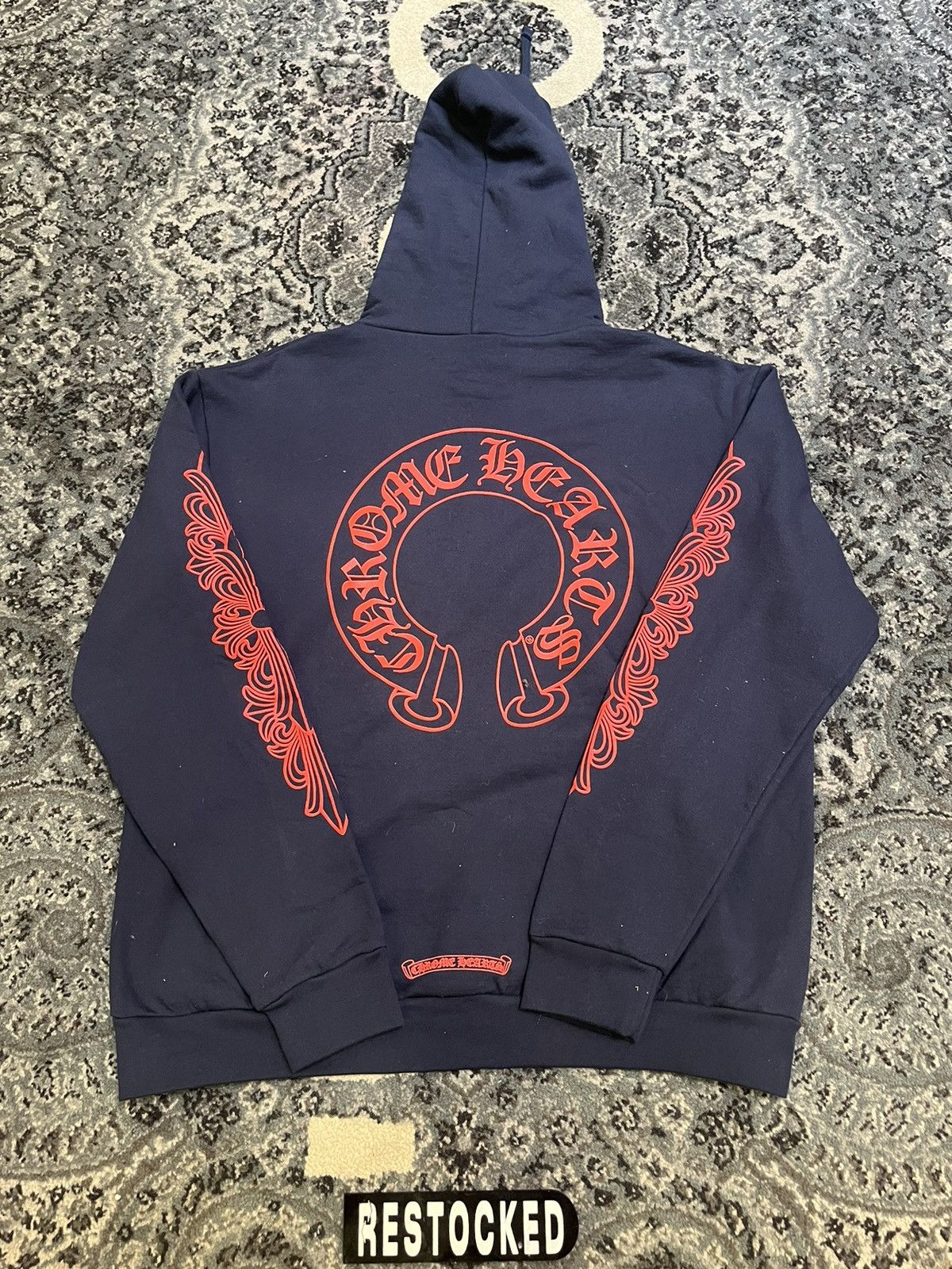 Chrome Hearts NEW CHROME HEARTS NAVY FLORAL PULLOVER Size US L / EU 52-54 / 3 - 2 Thumbnail