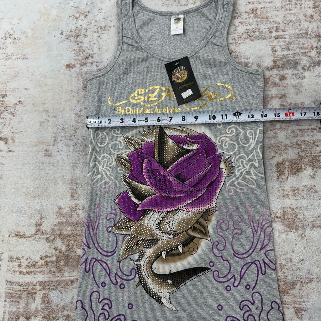 Ed Hardy Vintage ED Y2K Ribbed Tank Dress Bodycon Size XL Size XL / US 12-14 / IT 48-50 - 7 Thumbnail